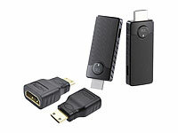 TVPeCee HDMI Funk Adapter, HDMI Transmitter and Receiver; Kabelloser HDMI-Funk-Adapter, bis Full HD 1080p, 5Ghz Kabelloser HDMI-Funk-Adapter, bis Full HD 1080p, 5Ghz Kabelloser HDMI-Funk-Adapter, bis Full HD 1080p, 5Ghz